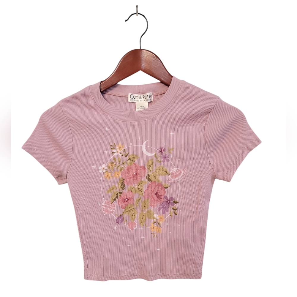 Cut & Paste Designed For‎ California Celestial Crop Top Womend Size Small